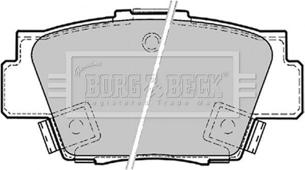 BORG & BECK Комплект тормозных колодок, дисковый тормоз BBP1569